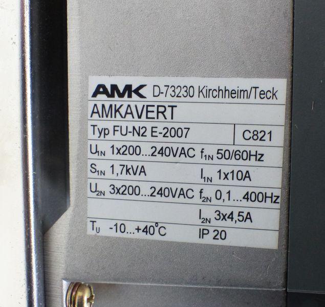 Produktfoto 4 von AMK Amkavert FU-N2 E-2007 230V 0,75kw 1,7kVA 220-204V Top Zustand