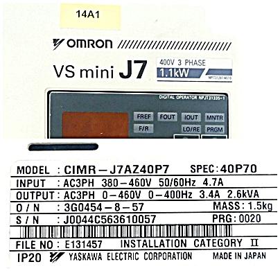 Produktfoto 2 von OMRON Frequenzumrichter Omron VS mini J7