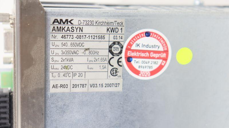 Produktfoto 5 von AMK Amkasyn KWD 1 Servo Drive KWD1+ KW-R04 TESTED TOP ZUSTAND