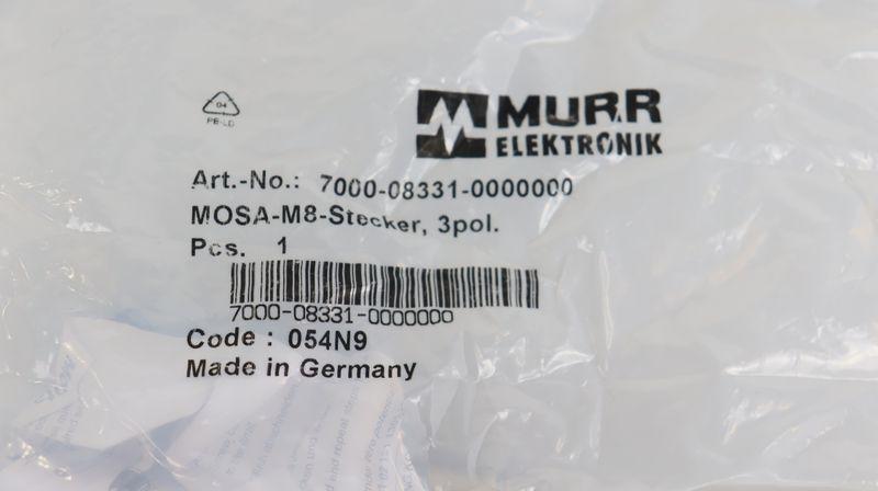 Produktfoto 3 von Murr Elektronik 7000-08331-0000000 MOSA-M8-Stecker UNUSED & OVP & SEALED