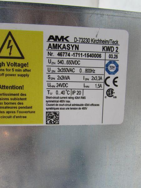 Produktfoto 4 von AMK AMKASYN Servo Drive KWD 2 KWD2  + 2x KW-R26 Version 03.25 NEUWERTIG