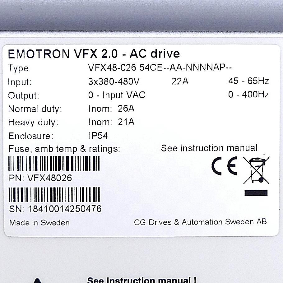 Produktfoto 2 von EMOTRON Frequenzumrichter VFX 2.0 - AC drive