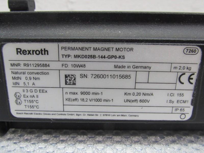 Produktfoto 2 von Bosch Rexroth Servomotor MKD025B-144-GP0-KS unbenutzt