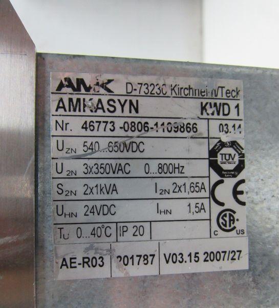 Produktfoto 4 von AMK Amkasyn KWD 1 Servo Drive KWD1+ 2x KW-R04 Version 3.20 TOP ZUSTAND