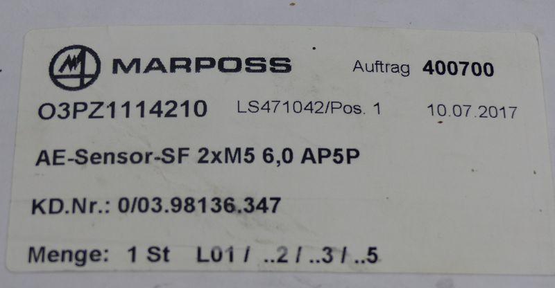 Produktfoto 4 von Marposs O3PZ1114210 AE Sensor SF 2xM5 6,0 AP5P AE-Sensor-SF UNUSED OVP