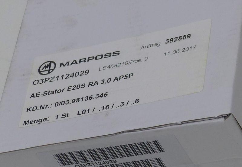 Produktfoto 4 von Marposs O3PZ1124029 AE-Stator E20S RA 3,0 AP5P UNUSED OVP