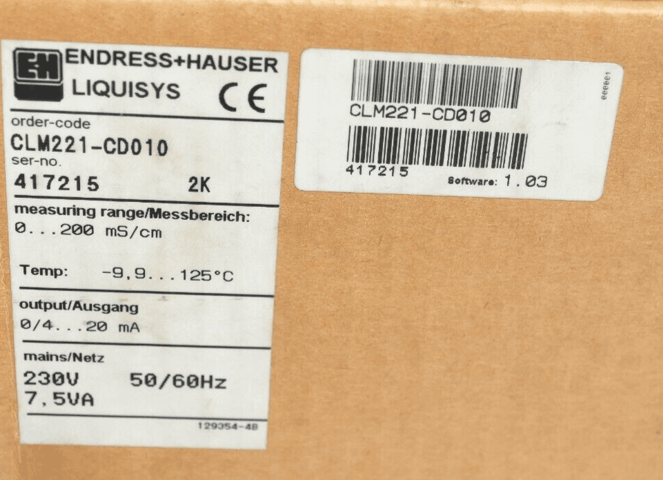 Produktfoto 2 von Endress+Hauser Liquisys CLM221-CD010 | SW: 1.03