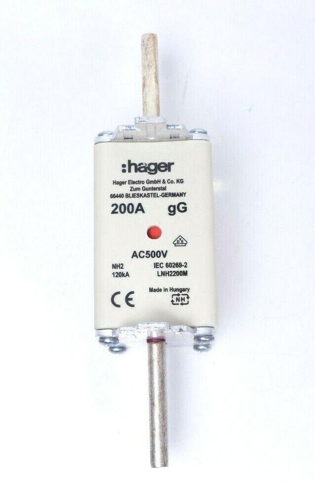 Hager LNH2200M QF3917 / NH-Sicherungseinsatz NH2C gG AC500V 200A Kombi-Melder