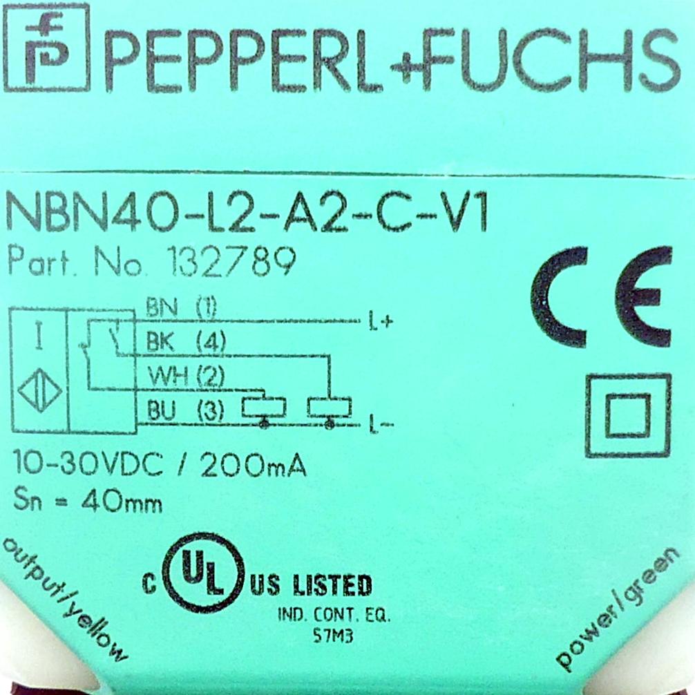 Produktfoto 2 von PEPPERL+FUCHS Induktiver Sensor NBN40-L2-A2-C-V1