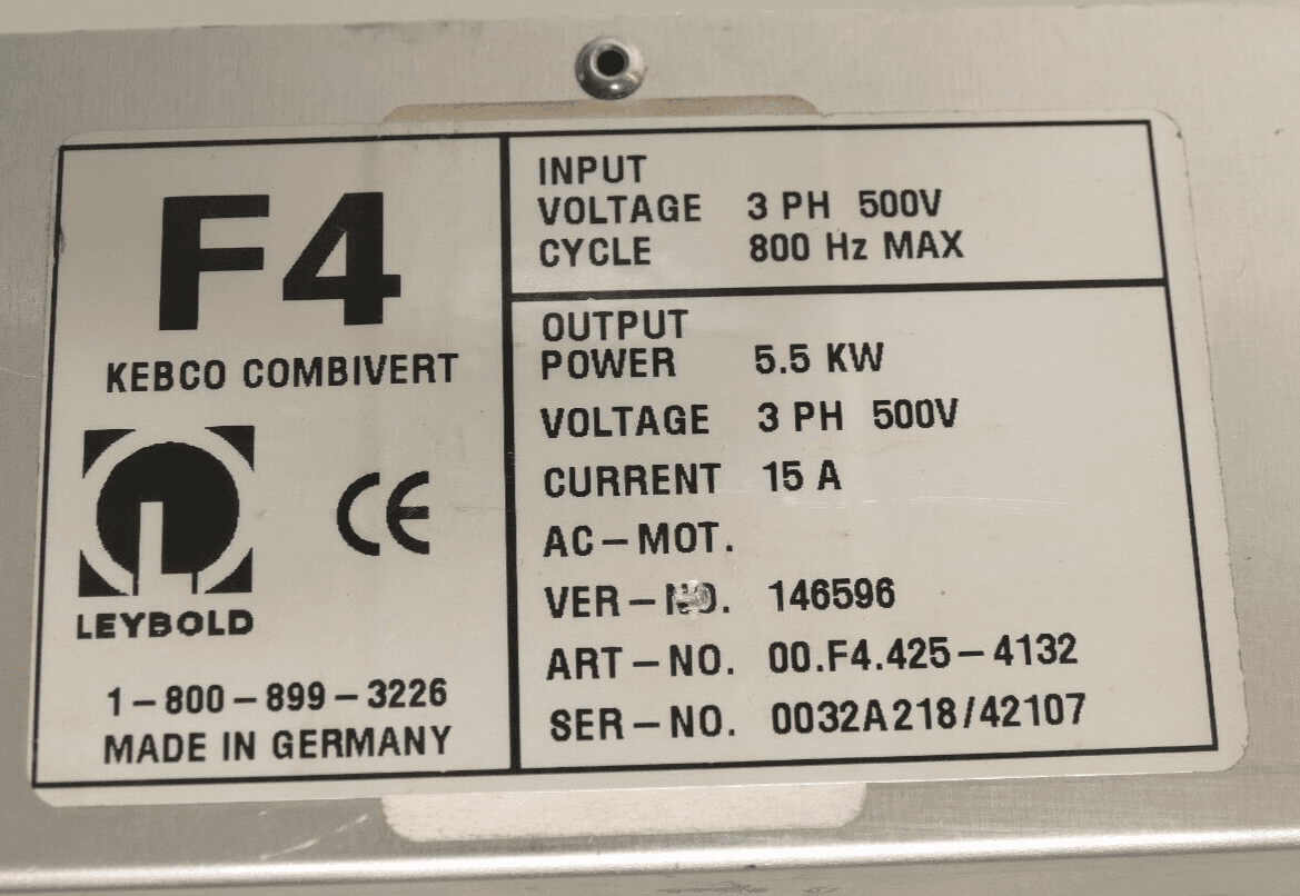 Produktfoto 2 von Leybold KEBCO Combivert F4 Netzfilter 00.F4.425-4132 | 146596