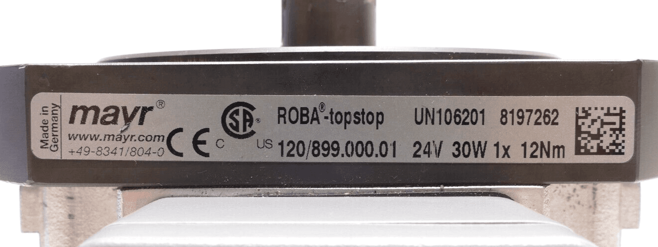 Produktfoto 4 von Mayr ROBA-topstop 8197262 Sicherheitsbremse  120/899.000.01 24V 30w 1x 12Nm