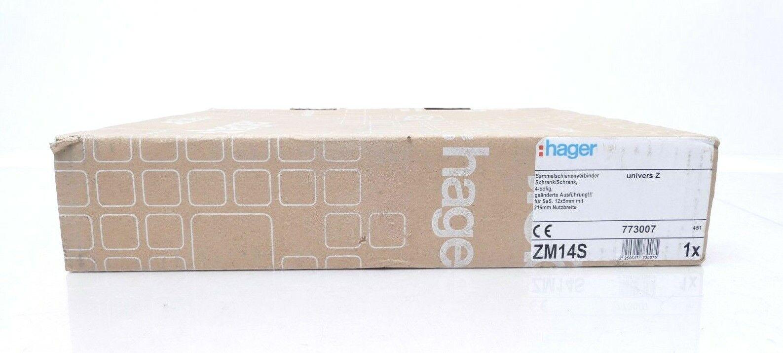 HAGER Sammelschienenverbinder ZM14S Nr. 773007 univers Z Schrank/Schrank