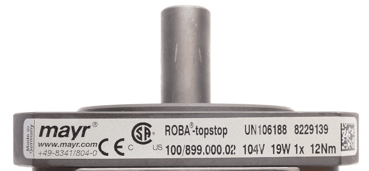 Produktfoto 3 von Mayr ROBA-topstop 8229139  Sicherheitsbremse  100/899.000.02 104V 19w 1x 12Nm