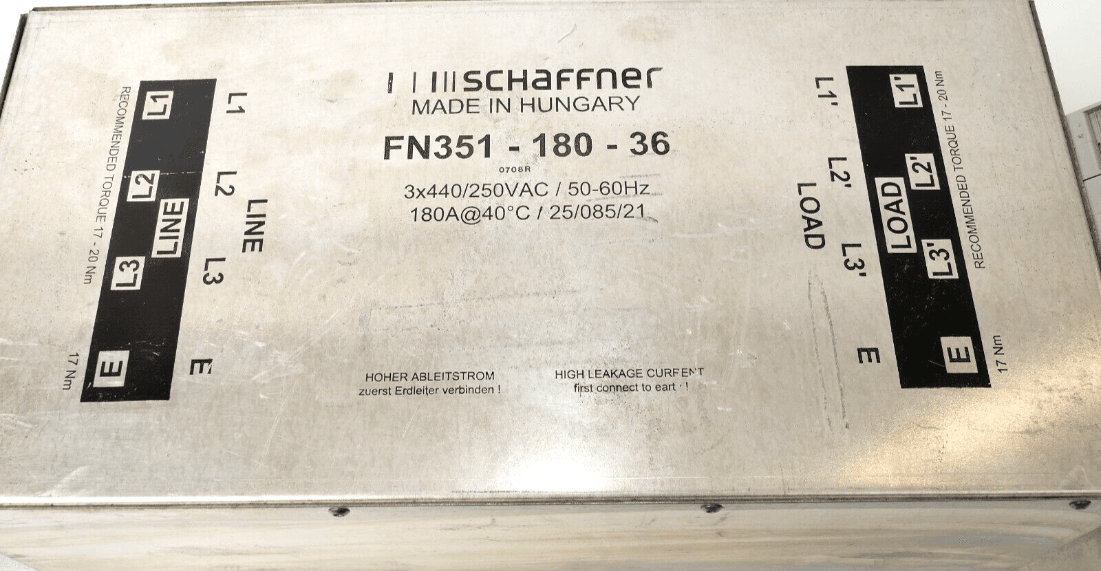 Produktfoto 2 von Schaffner Netzfilter FN351-180-36