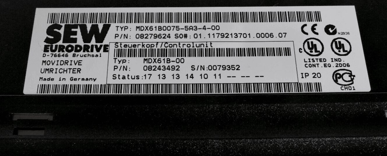 Produktfoto 3 von SEW Eurodrive 08243492 MDX61B0075-5A3-4-00 + 08239290 MDX60A0074-5A3-4-00