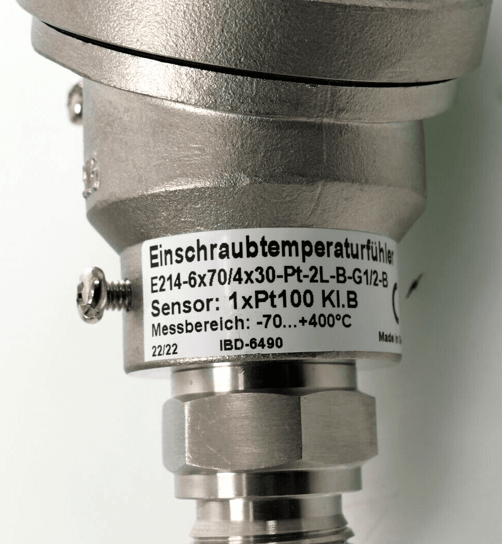 Produktfoto 2 von Endress+Hauser Einschraubtemperaturfühler E214-6x70/4x30-Pt-2L-B-G1/2-B 1xPt100