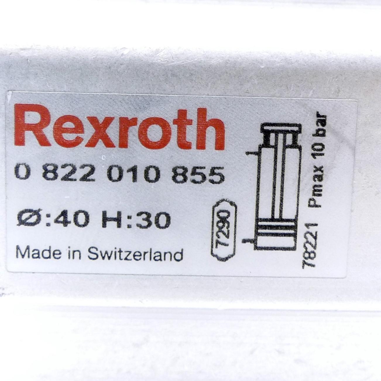 Produktfoto 2 von REXROTH Pneumtikzylinder 0 822 010 855