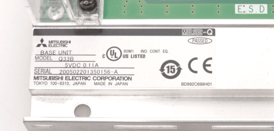 Produktfoto 2 von Mitsubishi Melsec-Q | Baugruppenträger Q33B | 5VDC 0.11A