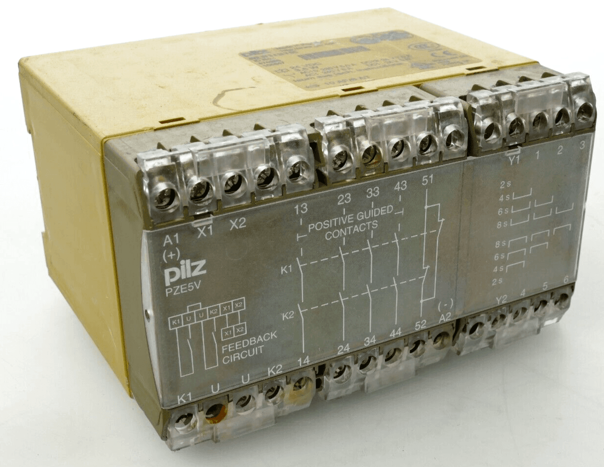 Pilz 474985 Sicherheitsrelais PZE 5V 8 s 24VDC