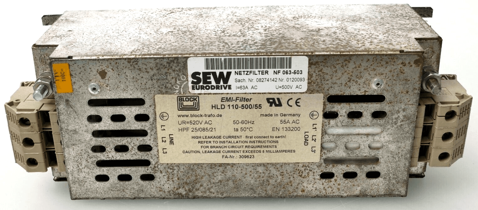 SEW Eurodrive 08274142 Netzfilter NF 063-503 | Block EMI-Filter HLD 110-500/55