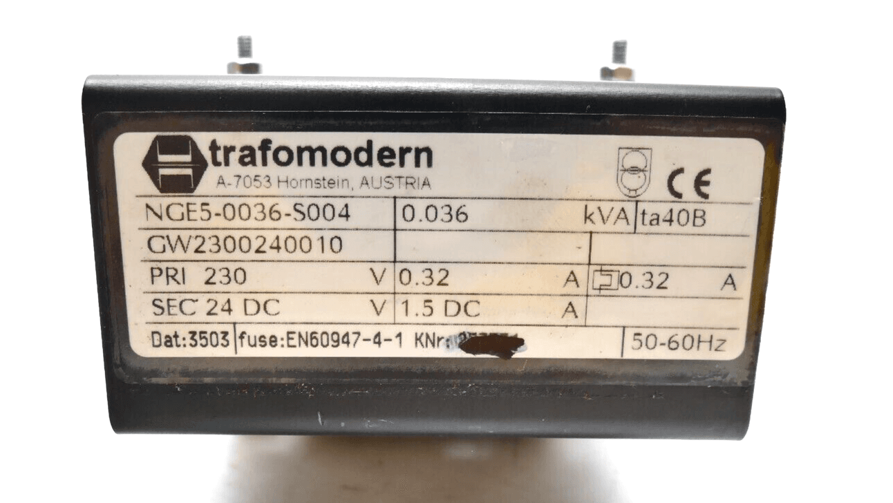 Produktfoto 5 von trafomodern NGE5-0036-S004 Steuertransformator | PRI230 V |SEC 24DC V | 0.036kVA