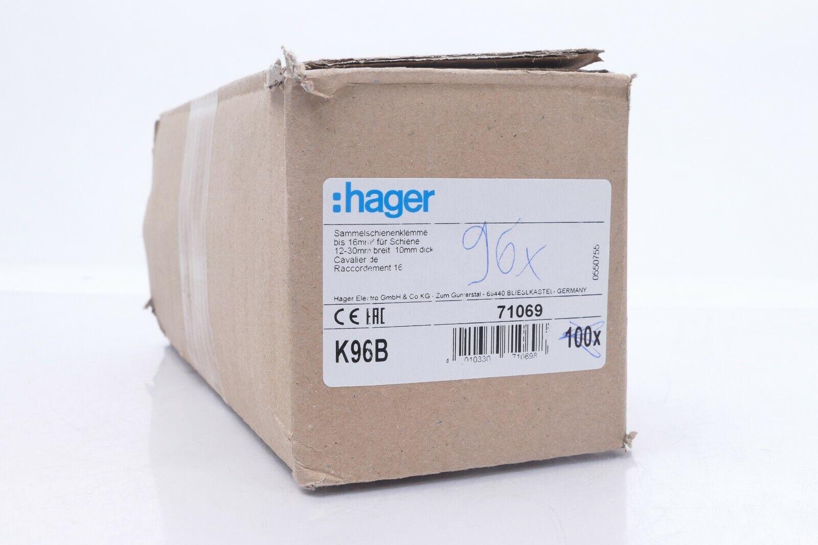 Produktfoto 1 von 96x Hager K96B Sammelschienenklemme 1,5 - 16 mm²