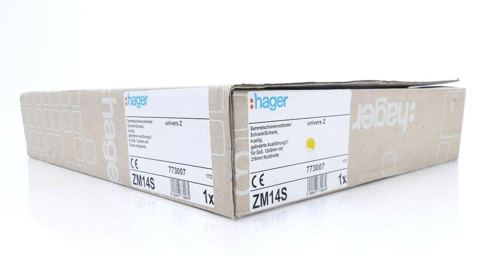 HAGER Sammelschienenverbinder ZM14S Nr. 773007 univers Z Schrank/Schrank