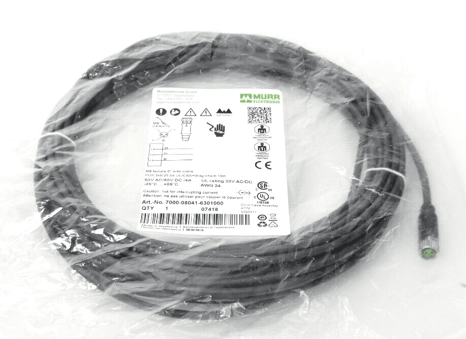 Produktfoto 1 von MURR Elektronik 7000-08041-6301000 M8 female 0° with cable