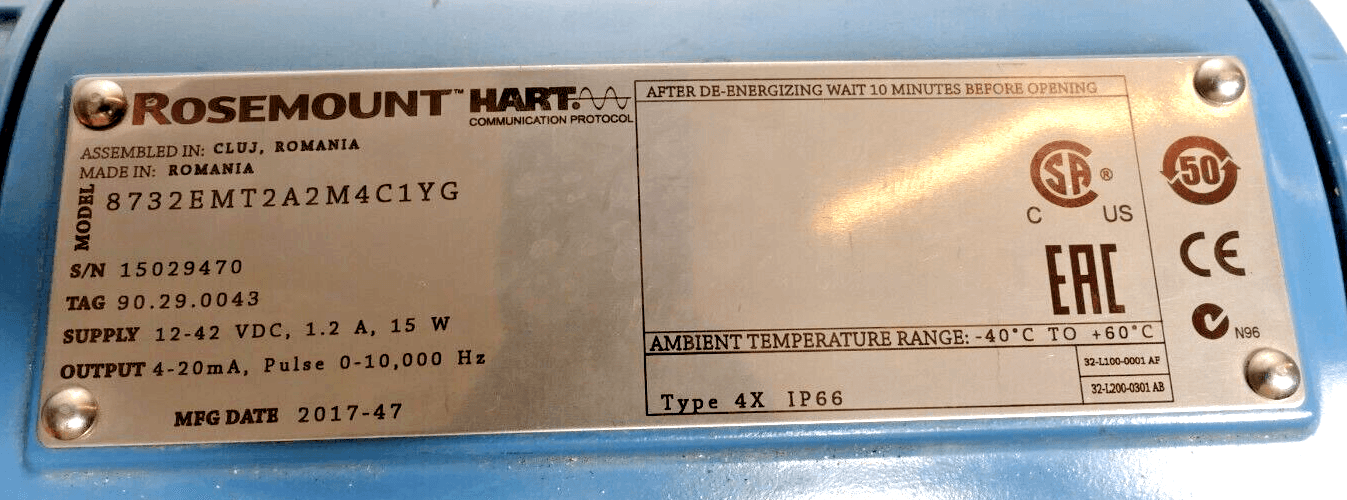 Produktfoto 3 von Rosemount 4X IP66 8711SSA030UHMK2PD 0928205409249011 | 8732EMT2A2M4C1YG