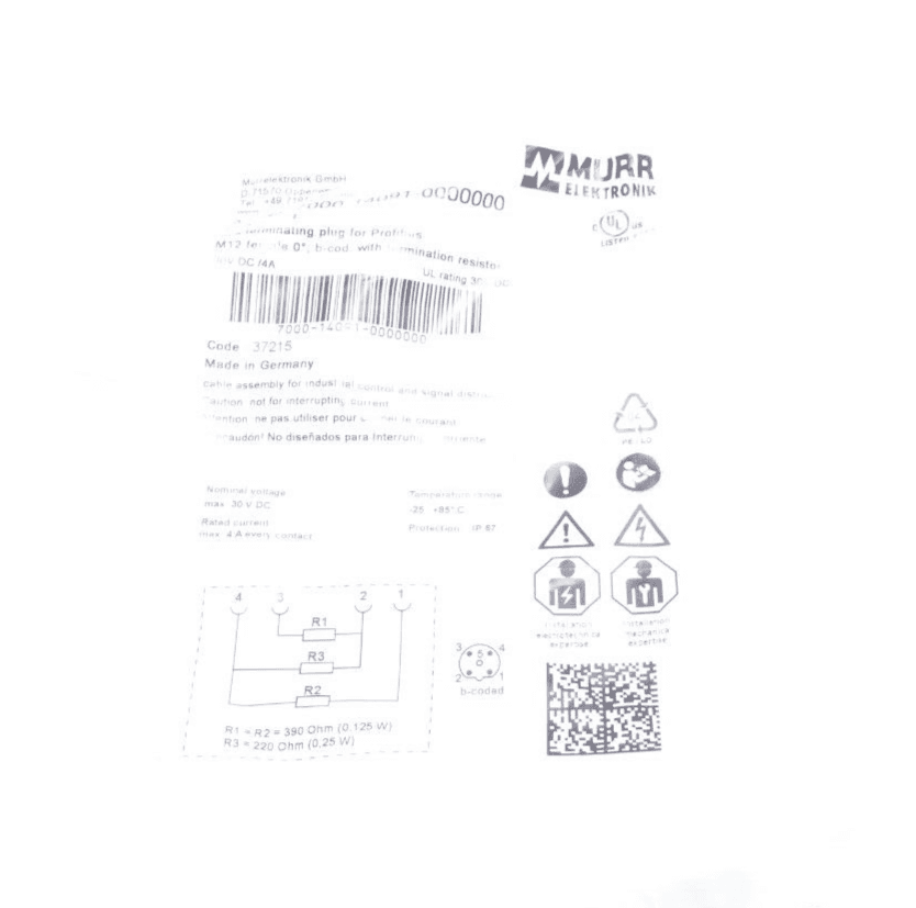 Produktfoto 1 von MURR ELEKTRONIK 7000-14091-0000000 Busabschlussbuchse