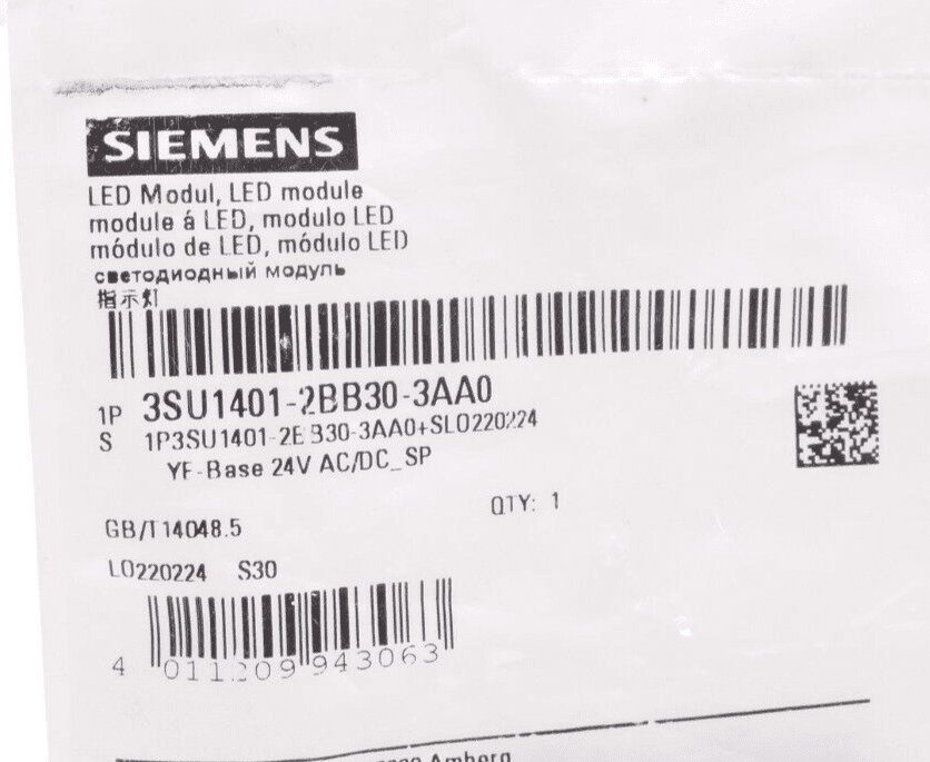 Produktfoto 3 von SIEMENS 3SU1401-2BB30-3AA0 LED MODUL 3SU1 401-2BB30-3AA0