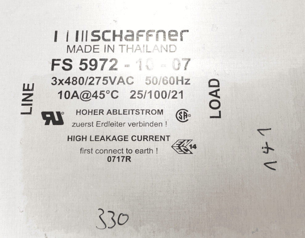 Produktfoto 2 von Schaffner Netzfilter FS 5972-10-07