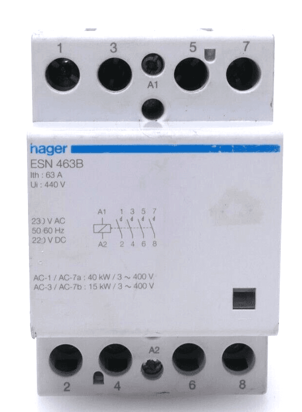 Produktfoto 2 von Hager ESN 463B Installationsschütz 63A 440V