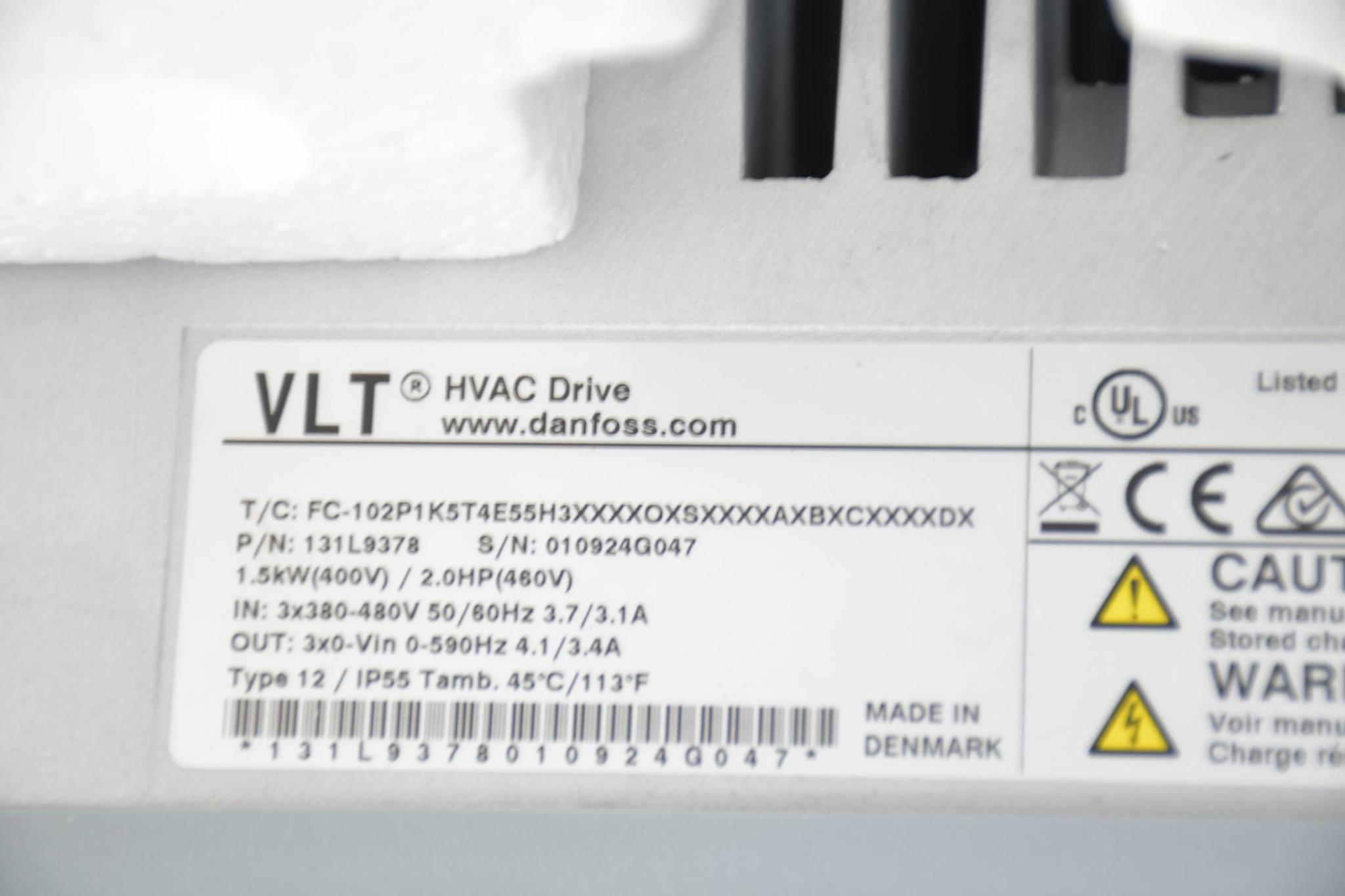 Produktfoto 2 von Danfoss VLT® HVAC Drive FC-102P1K5T4E55H3XXXXOXSXXXXAXBXCXXXXDX ( 131L9378 )