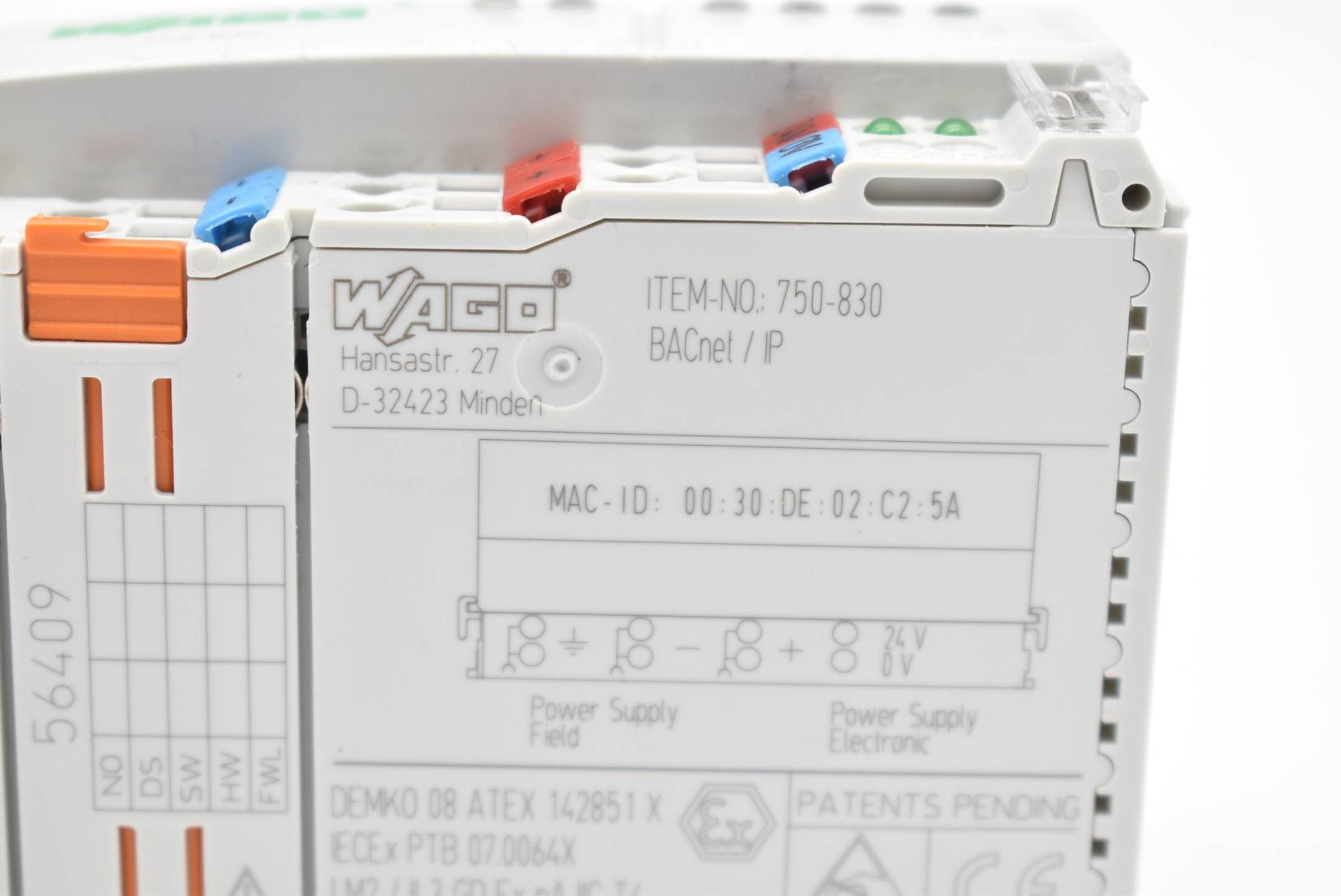 Produktfoto 2 von Wago Controller BACnet/IP 750-830 ( 750 - 830 )