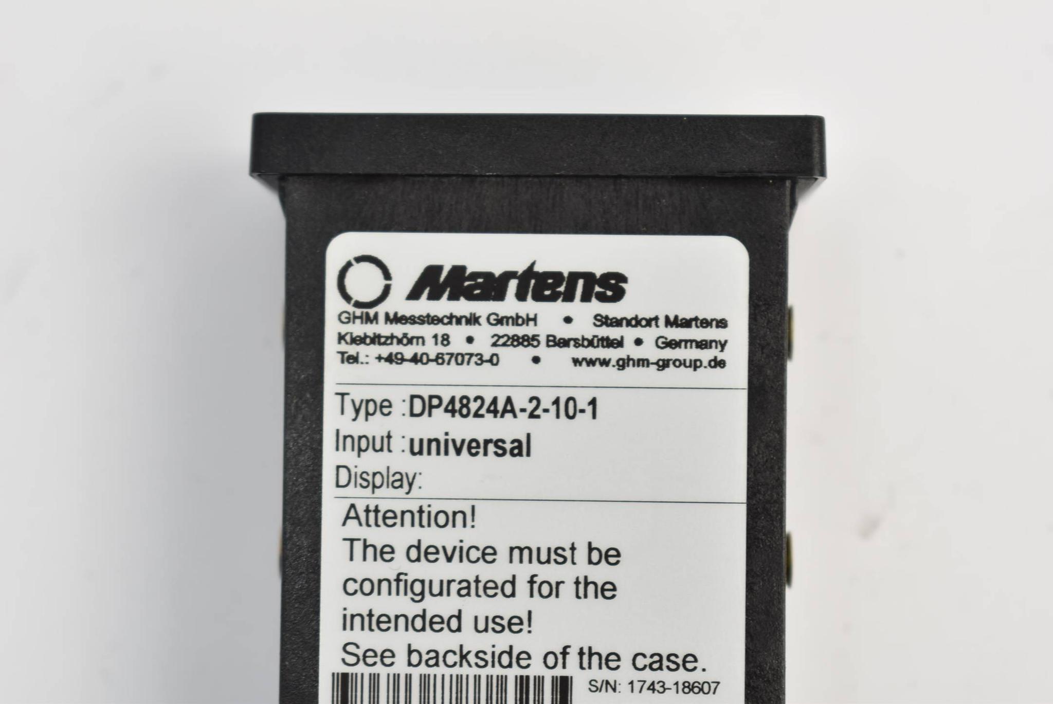 Produktfoto 3 von Martens Messtechnik digitales Panelmeter Universal DP4824A-2-10-1