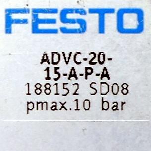 Produktfoto 2 von FESTO Kurzhubzylinder ADVC-20-15-A-P-A