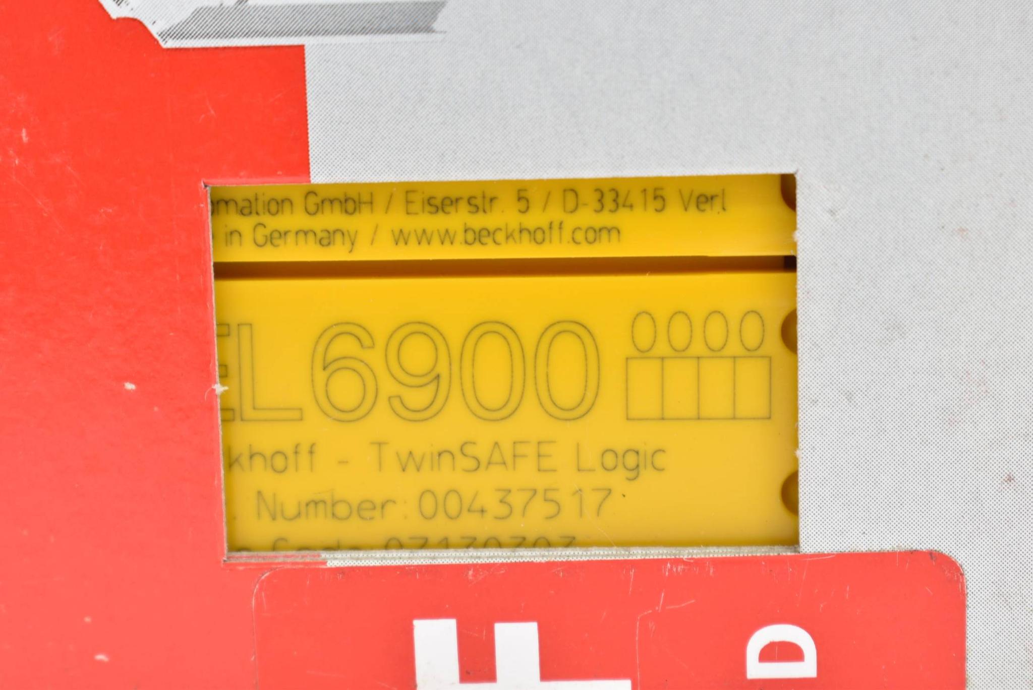 Produktfoto 1 von Beckhoff EtherCAT-Klemme Kommunikations-Interface TwinSafe EL 6900 ( EL6900 )