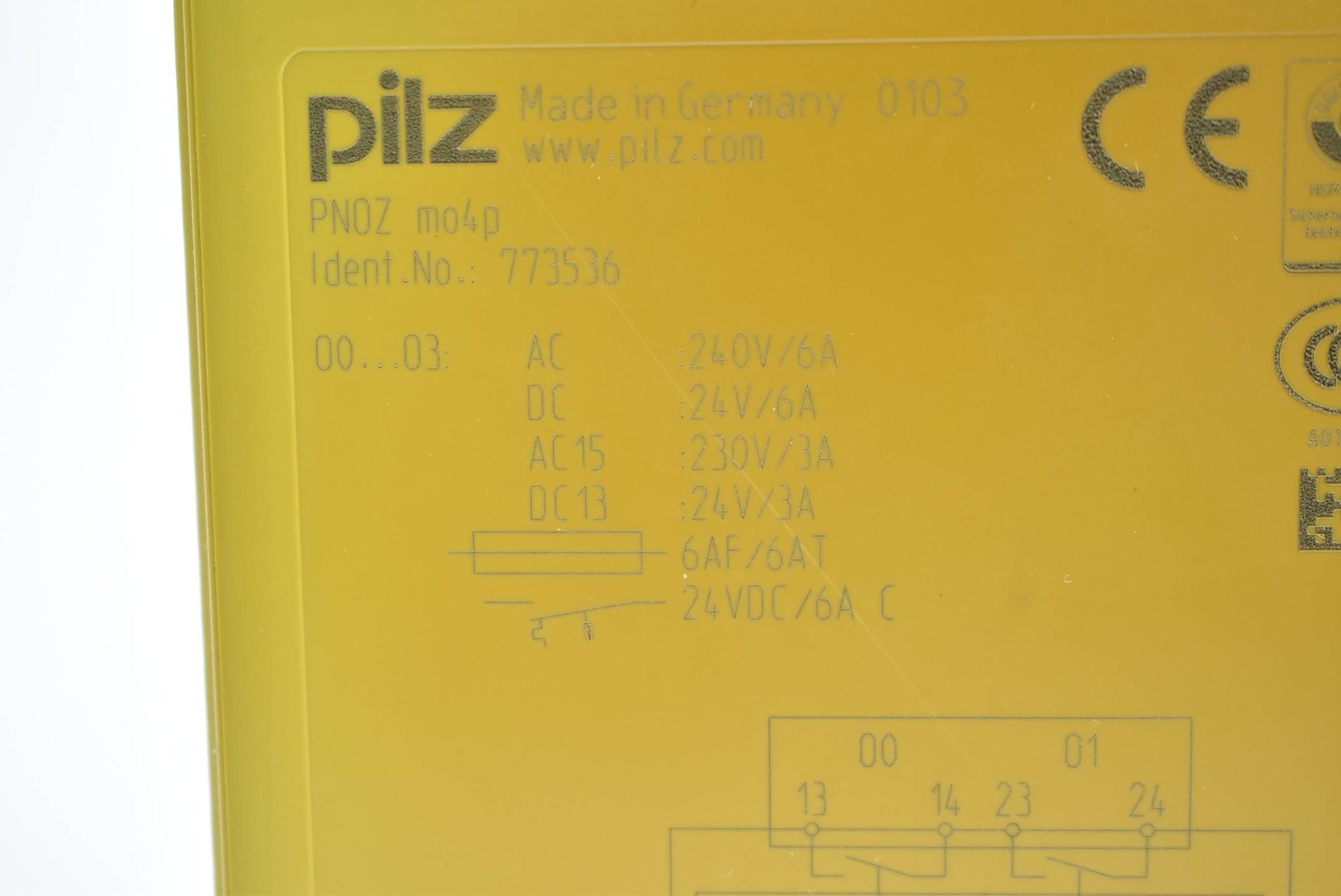 Produktfoto 2 von Pilz konfigurierbares Erweiterungsmodul PNOZ  mo4p ( 773536 )