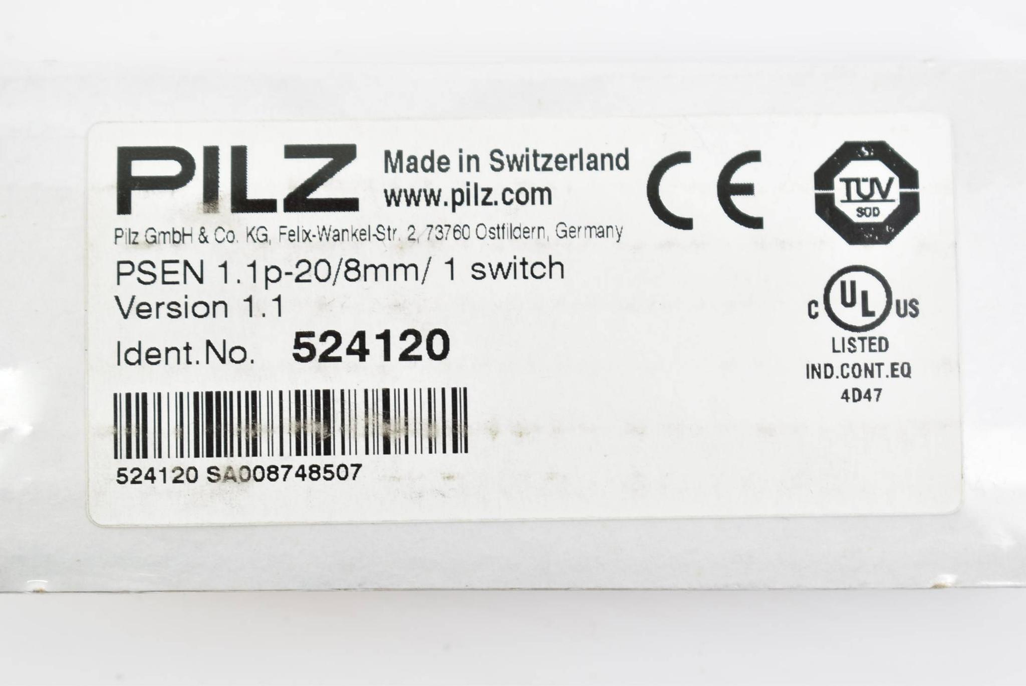 Produktfoto 2 von Pilz PSEN 1.1p-20/8mm/ 1 switch Version 1.1 ( 524120 )