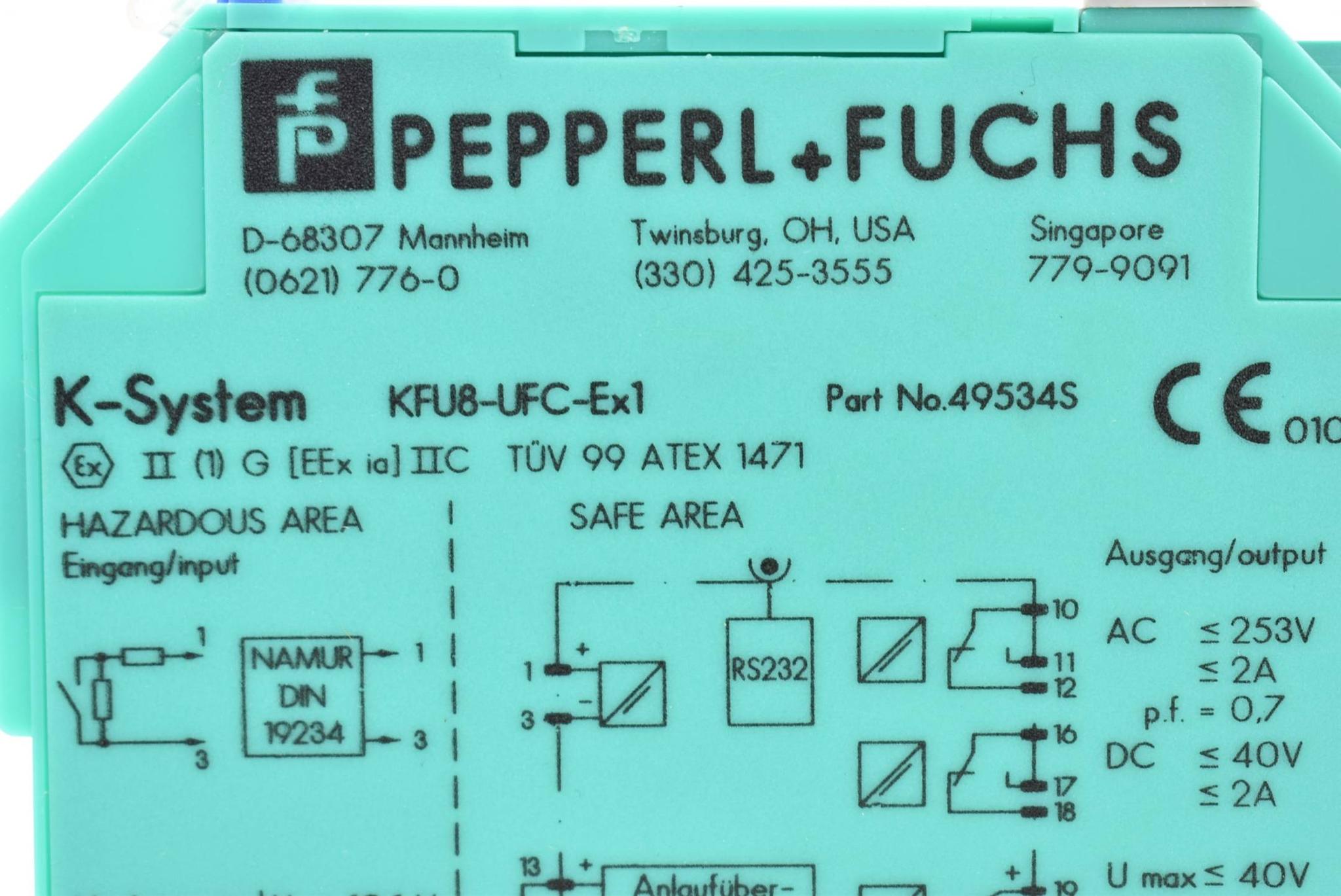 Produktfoto 3 von Pepperl+Fuchs Frequenzmessumformer mit Grenzwerten KFU8-UFC-Ex1 ( 49534S )