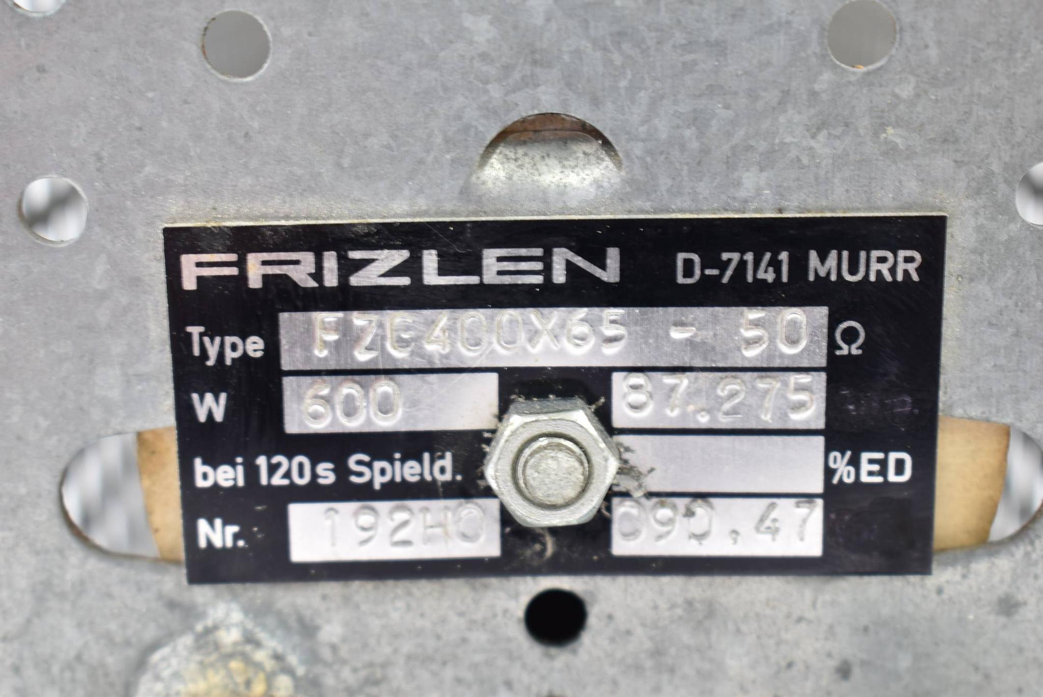 Produktfoto 3 von Frizlen Bremswiederstand FZG400X65-50 ( FZG 400X65-50 )