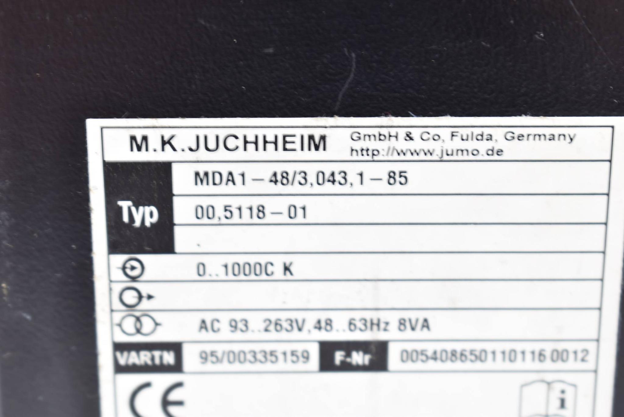 Produktfoto 2 von Jumo Temperatur Controller MDA1-48/3.043,1-85 ( MDA1-48/30431-85 )