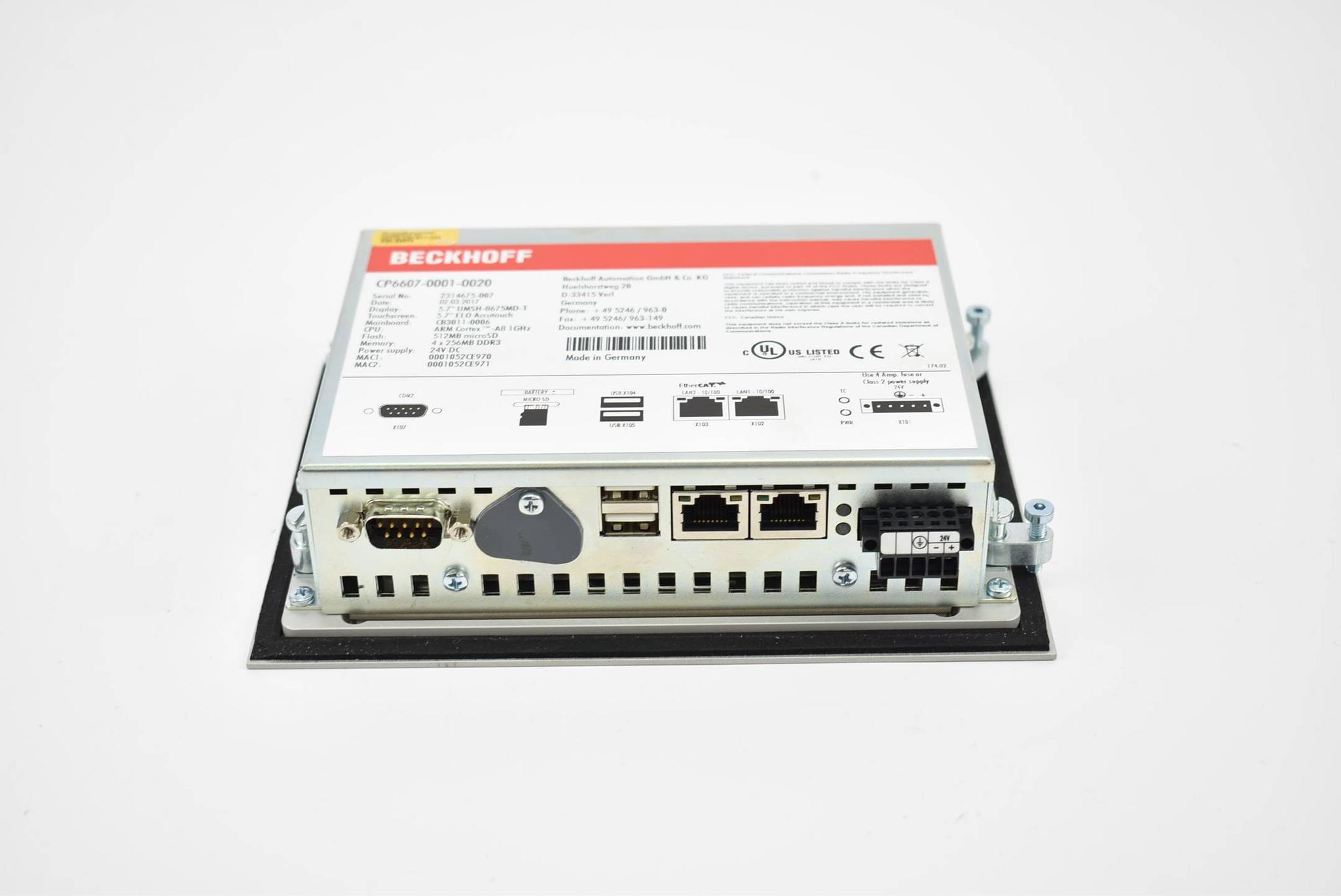 Produktfoto 1 von Beckhoff Panel-PC mit ARM Cortex-A8 1 GHz 5,7" CP6607-0001-0020