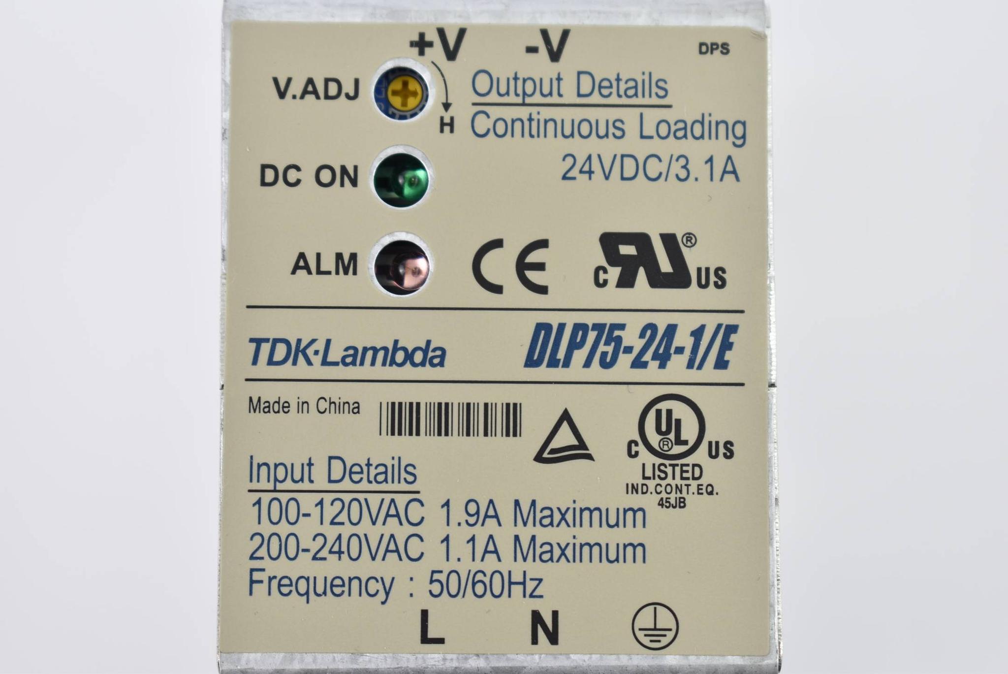 Produktfoto 2 von TDK-Lambda Power Supply 24VDC 3,1A DLP75-24-1/E