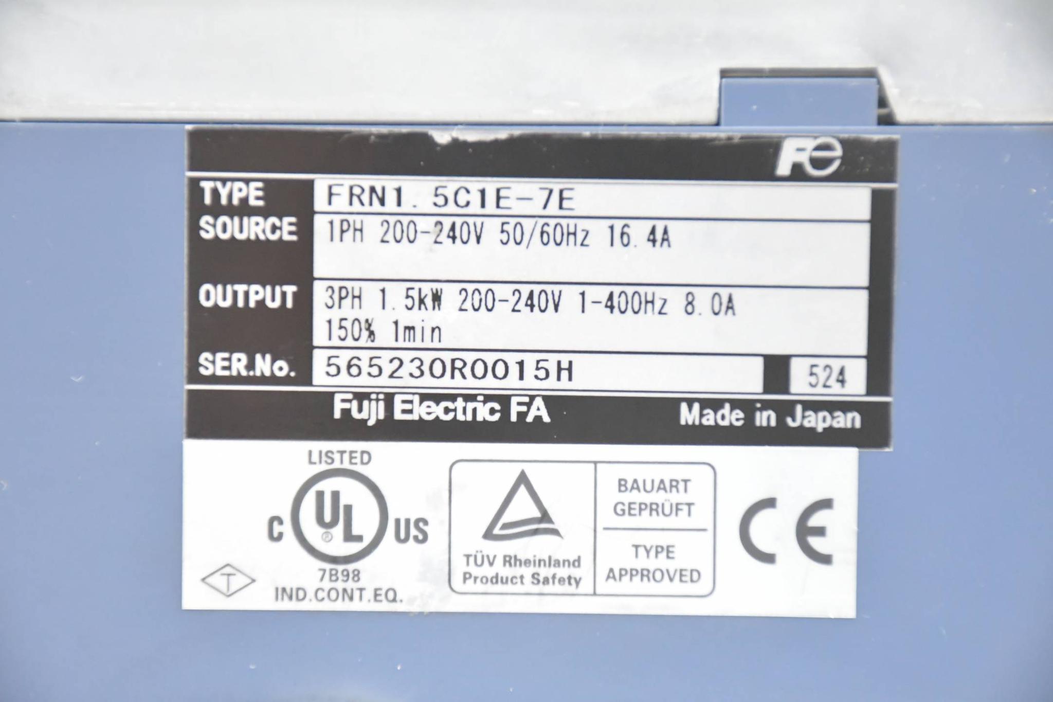 Produktfoto 2 von Fuji Electric Inverter Frenic-Mini FRN1.5C1E-7E