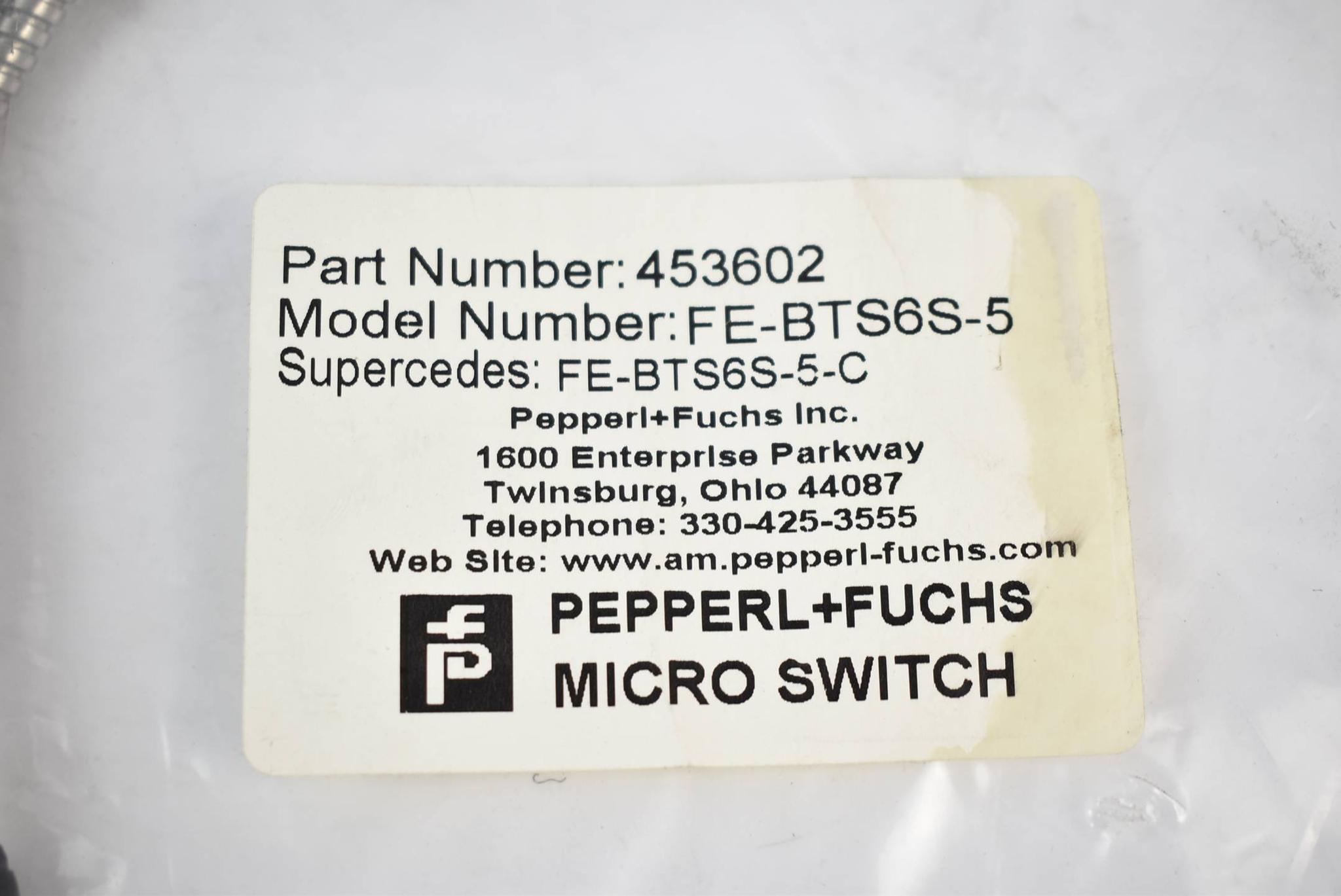 Produktfoto 1 von Pepperl+Fuchs Micro Switch FE-BTS6S-5-C ( 453602 )