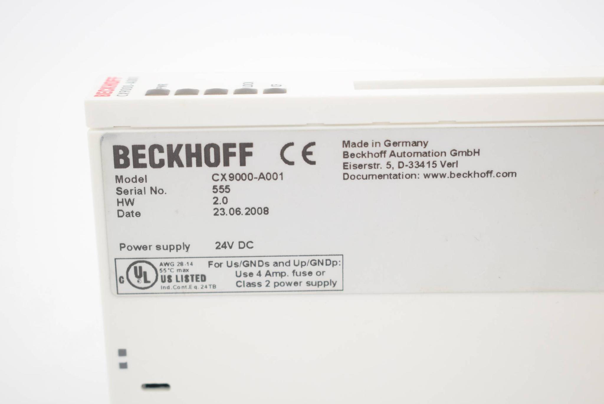 Produktfoto 2 von Beckhoff PLC-Modul CX9000-A001