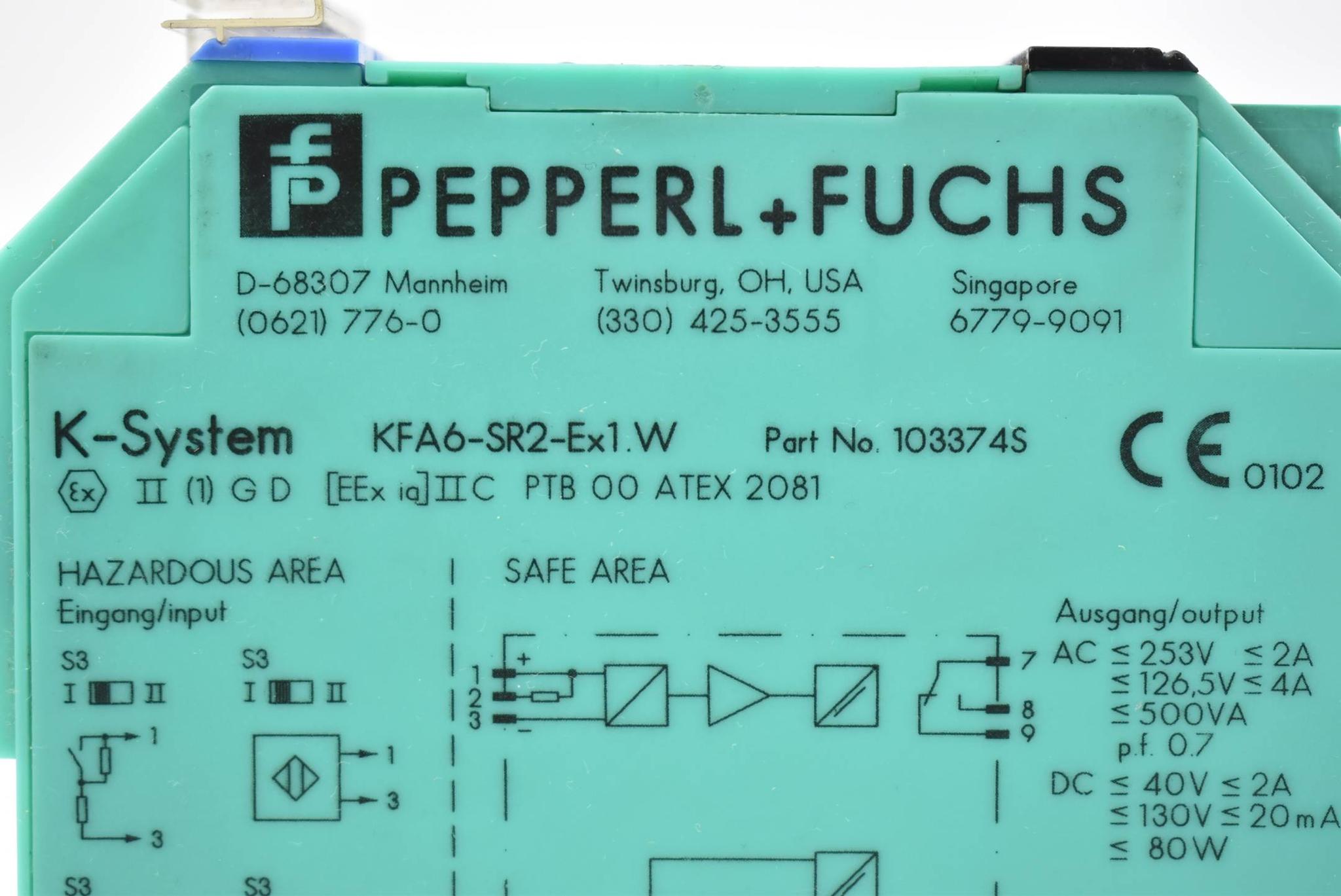 Produktfoto 2 von Pepperl+Fuchs K-System Trennschaltverstärker KFA6-SR2-Ex1.W ( 103374S )