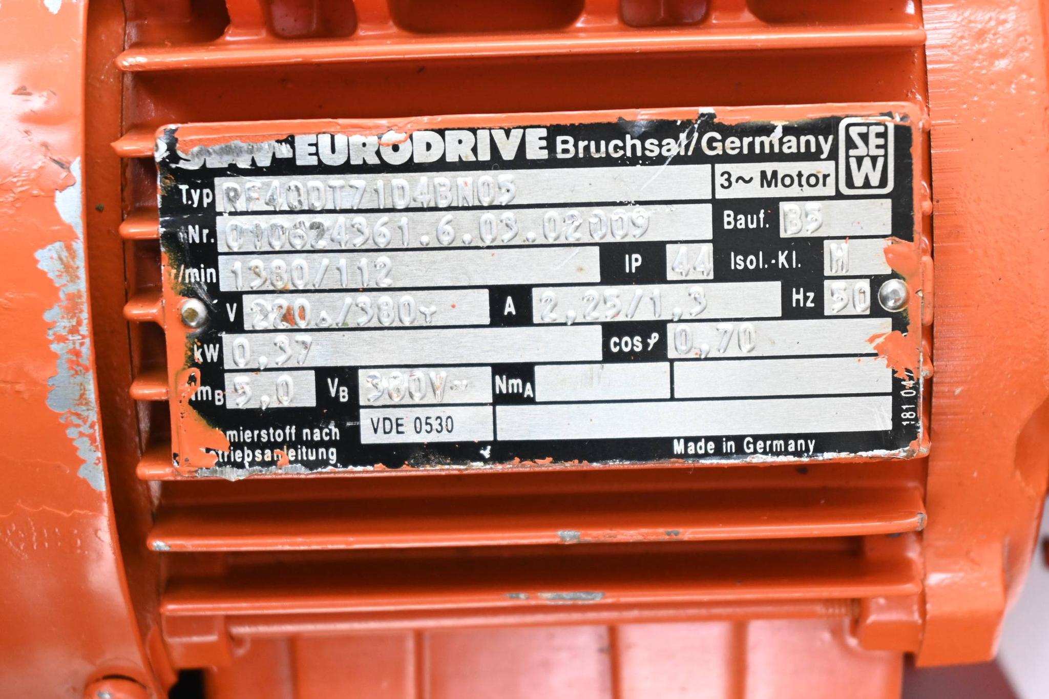 Produktfoto 2 von SEW-Eurodrive 3~ Getriebemotor RF40DT71D4BN05 ( RF40 DT71D4BN05 ) 0,37 kW